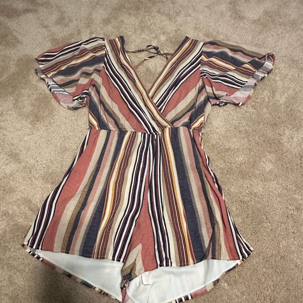 Trixxi Multicolor Striped Romper